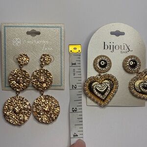 Daisy Fuentes and Bijoux bundle | Sparkling Gold Earrings